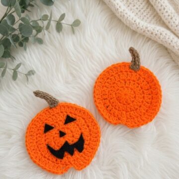 Crochet Pumpkin Coaster Pattern 6