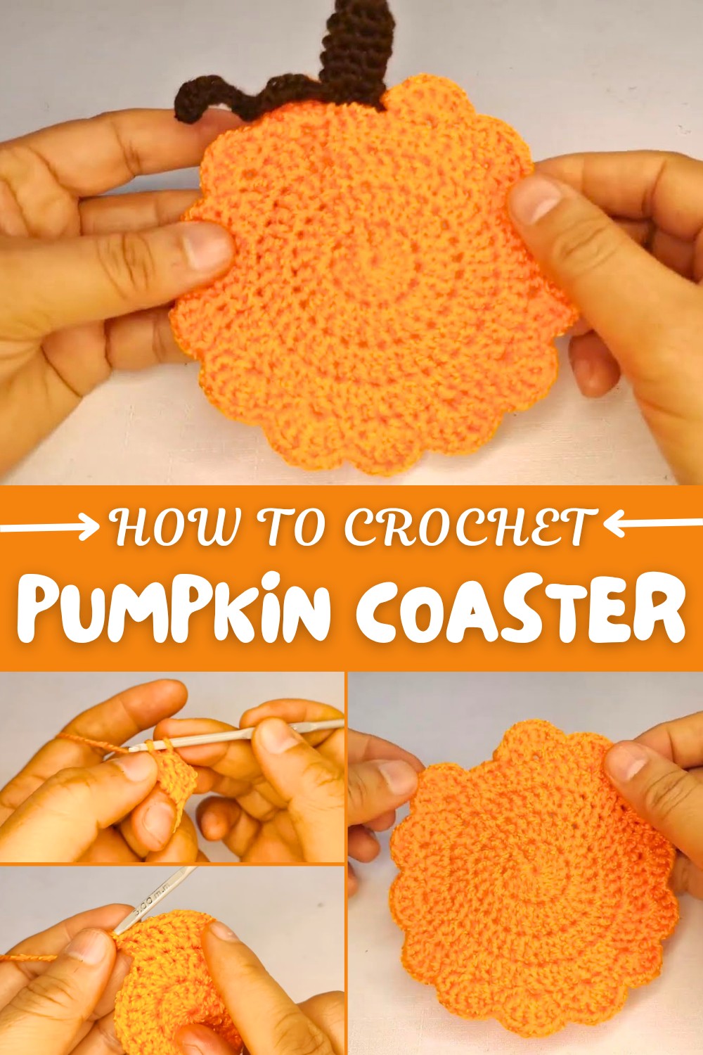 Crochet Pumpkin Coaster Pattern