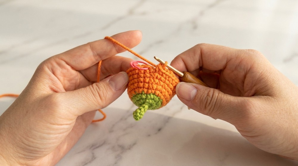 Crochet Pumpkin Mushroom Pattern 3