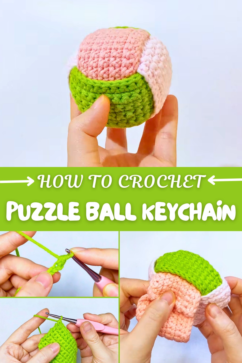 Crochet Puzzle Ball Keychain Pattern