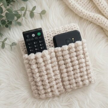 Crochet Remote Control Caddy Pattern 6