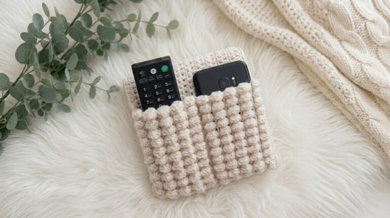 Crochet Remote Control Caddy Pattern 6