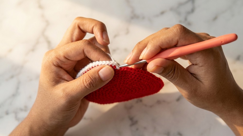 Crochet Santa Claus Coaster Pattern 5