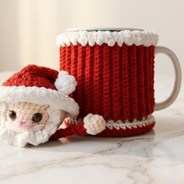 Crochet Santa Claus Coaster Pattern 7
