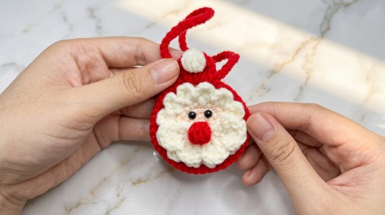 Crochet Santa Claus Keychain Pattern 8