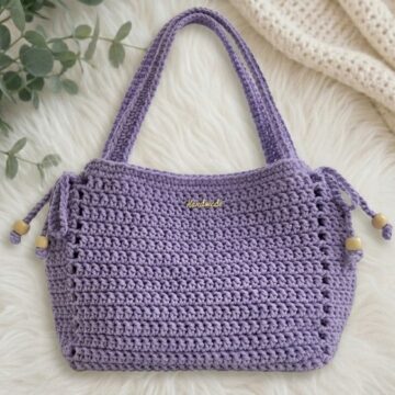 Crochet Side Bow Mini Tote Bag Pattern 7
