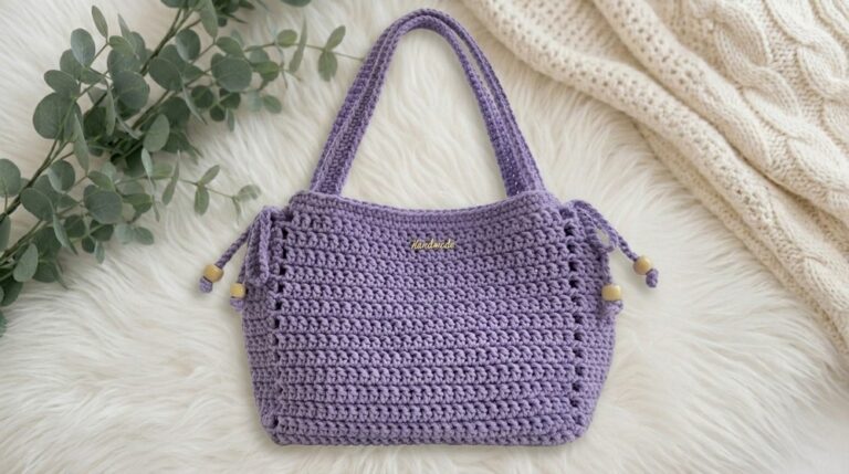 Crochet Side Bow Mini Tote Bag Pattern 7