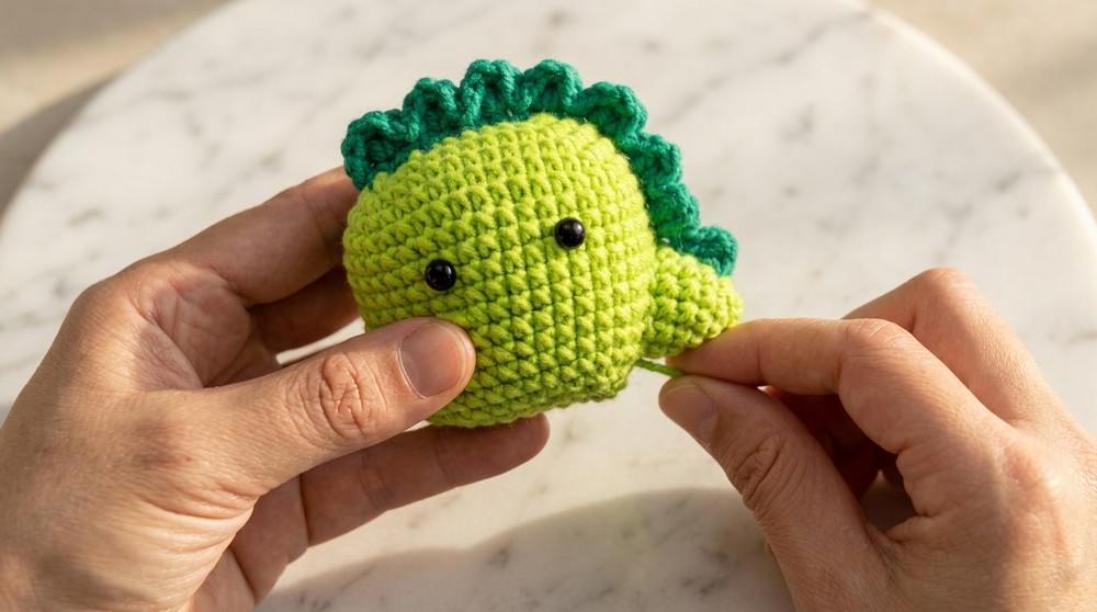 Crochet Small Dinosaur Pendant Pattern 5