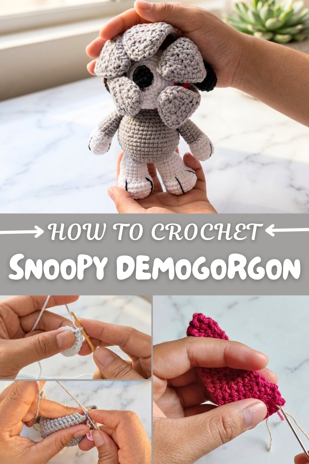 Crochet Snoopy Demogorgon Pattern