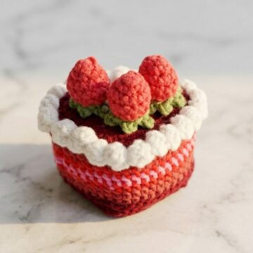 Crochet Strawberry Cake Pattern 7