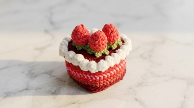 Crochet Strawberry Cake Pattern 7