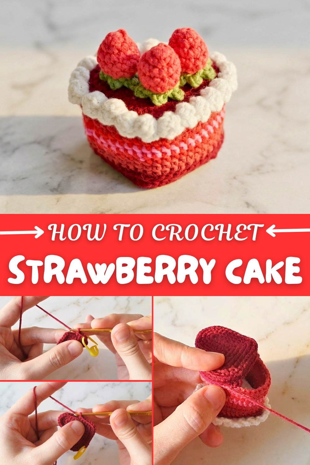 Crochet Strawberry Cake Pattern