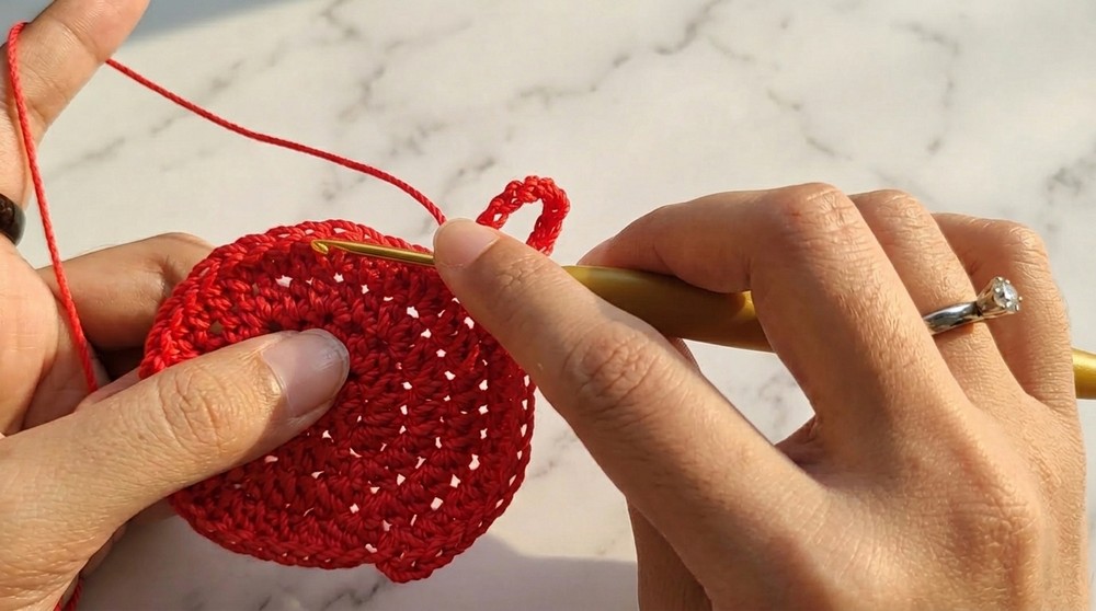 Crochet Strawberry Cat's Hat Pattern 2