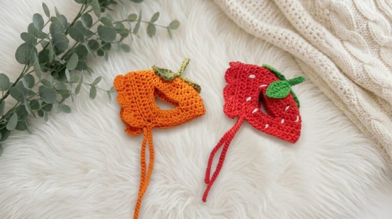 Crochet Strawberry Cat's Hat Pattern 6