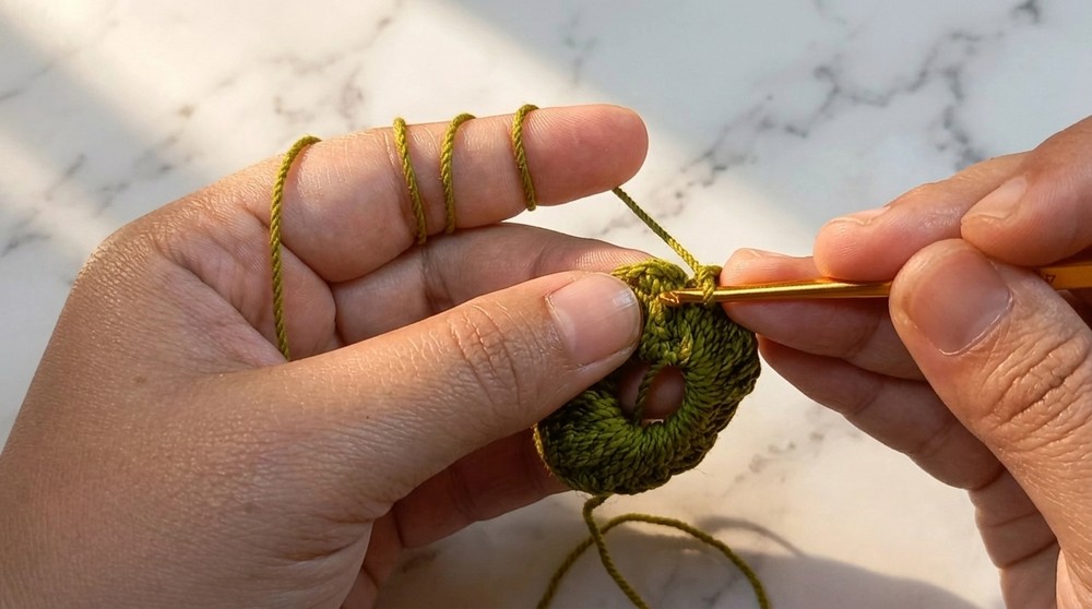 Crochet Strawberry Keychain Pattern 2