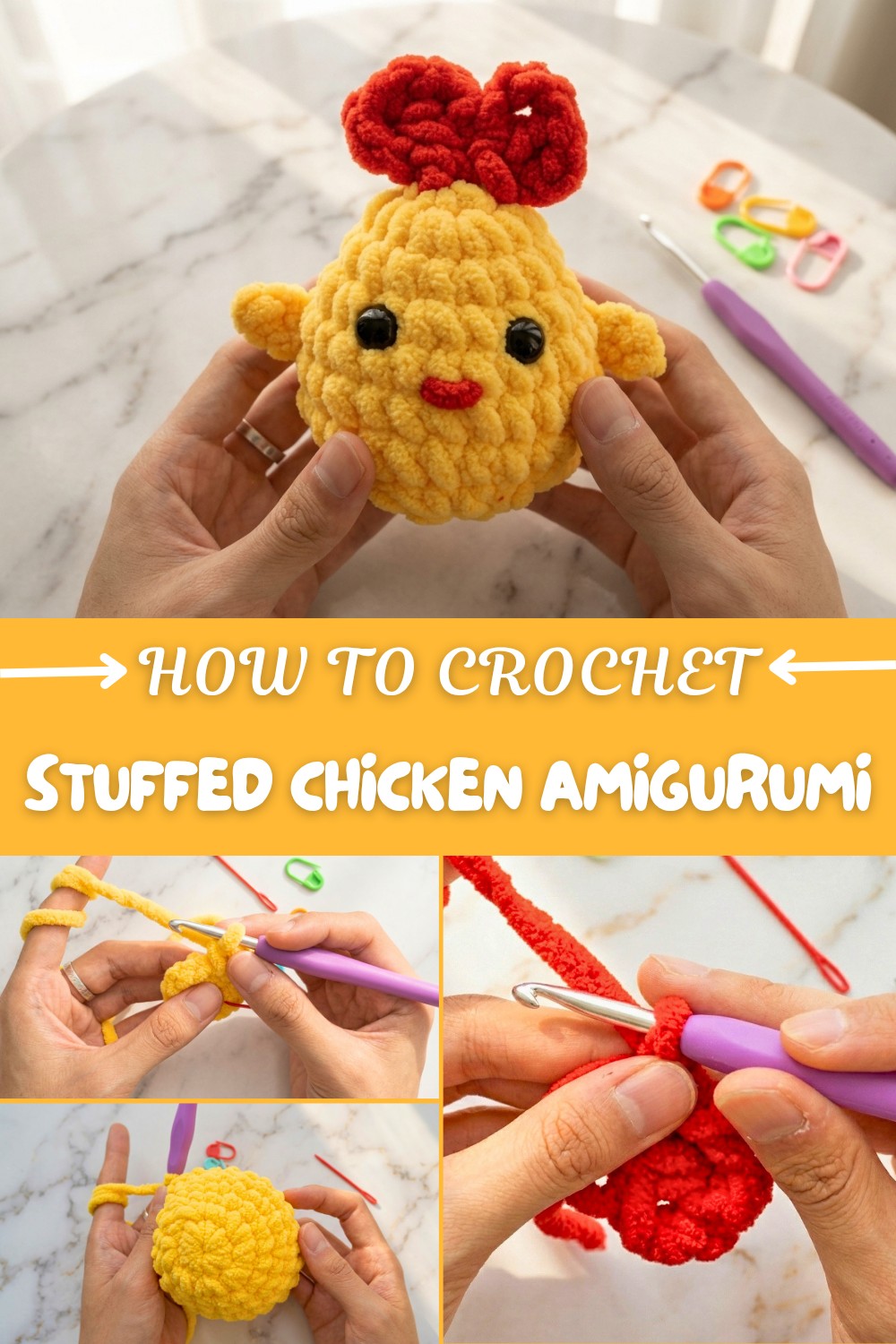 Crochet Stuffed Chicken Amigurumi Pattern