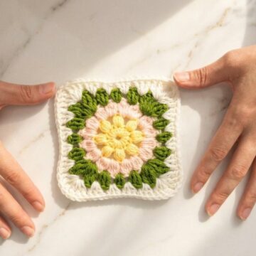 Crochet Sunburst Granny Square Pattern 6