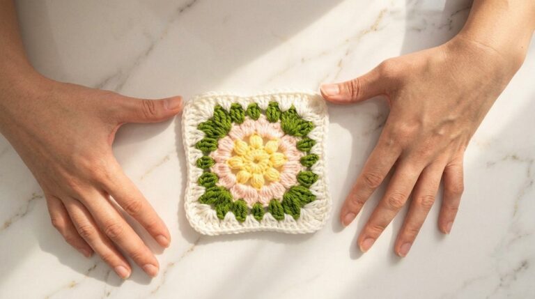 Crochet Sunburst Granny Square Pattern 6