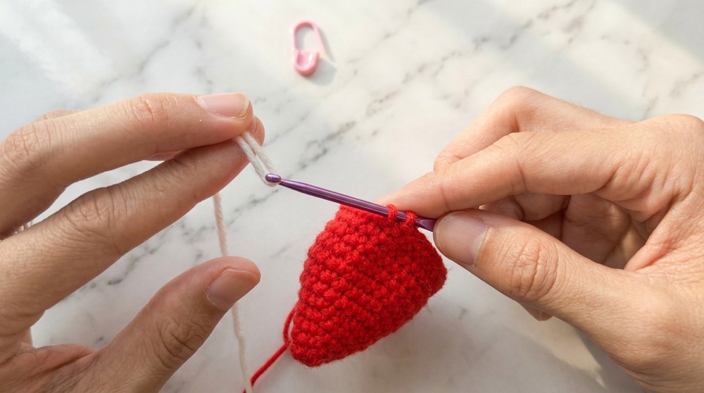Crochet Watermelon Keychain Pattern 3