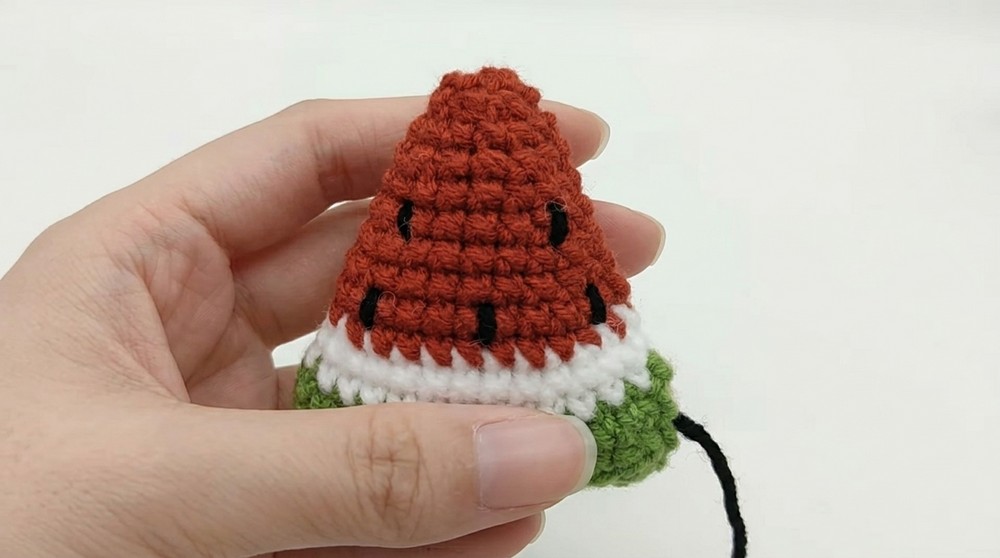 Crochet Watermelon Keychain Pattern 5
