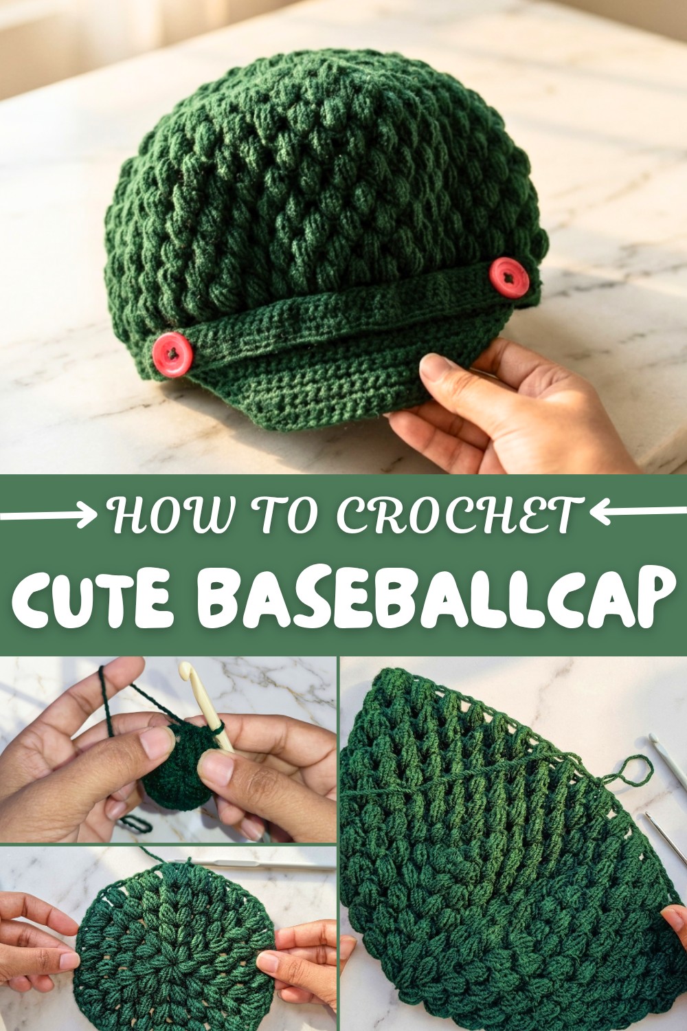 Cute Crochet Baseballcap Pattern