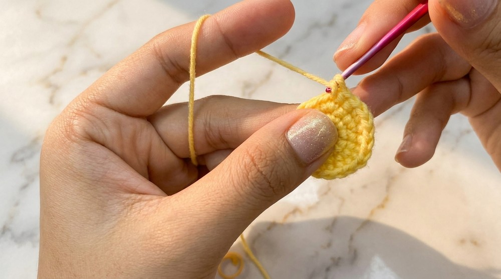 Cute Crochet Bee Keycharm Pattern 2