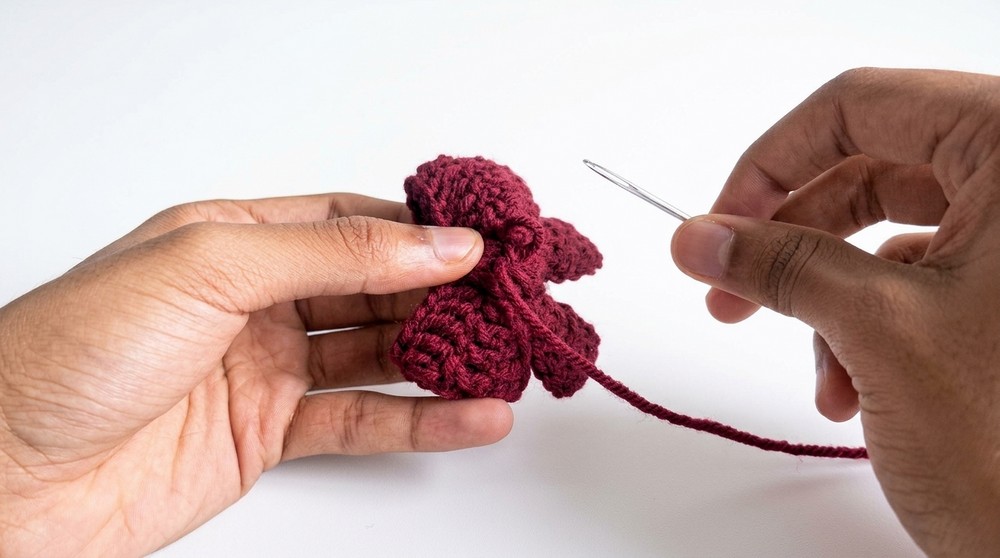 Cute Crochet Bow Keychain Pattern 4
