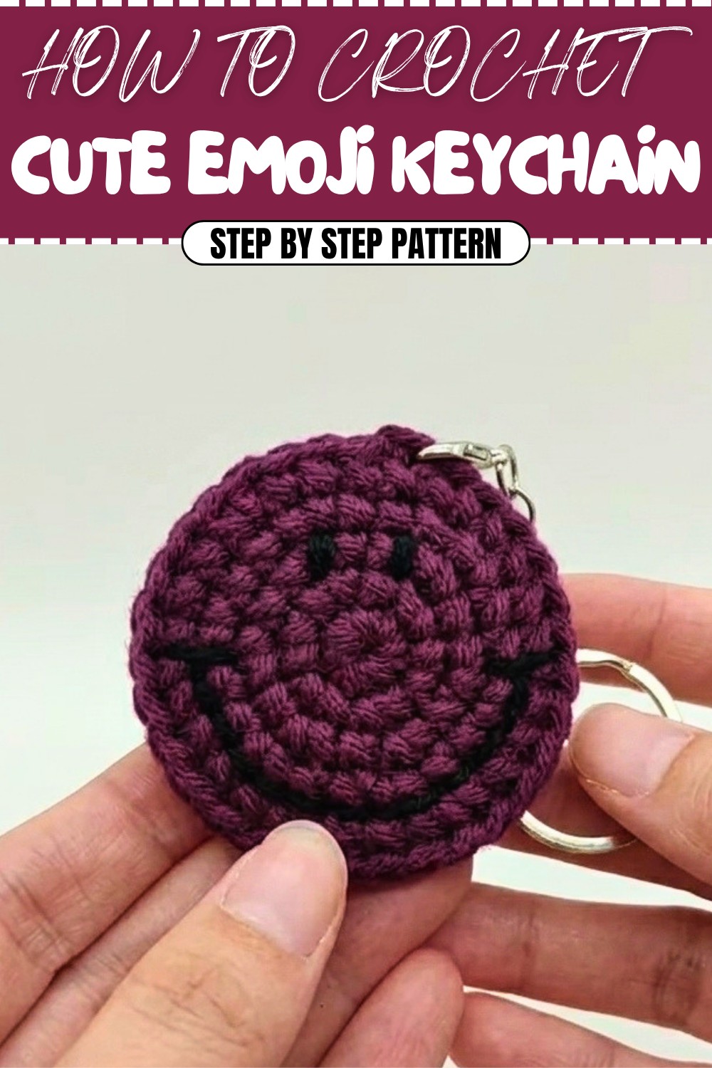 Cute Crochet Emoji Keychain Pattern (1)