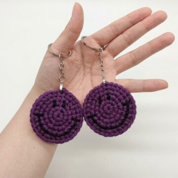 Cute Crochet Emoji Keychain Pattern 5