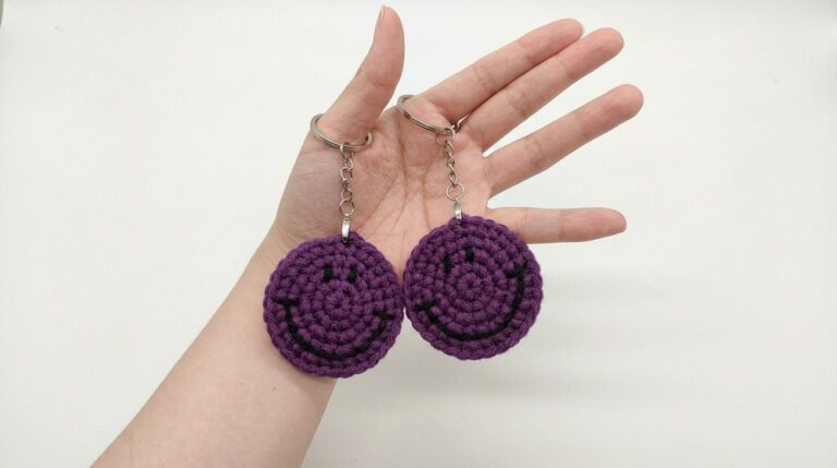 Cute Crochet Emoji Keychain Pattern 5