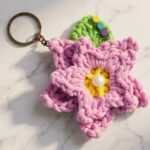 Cute Crochet Flower Keychain Pattern 6