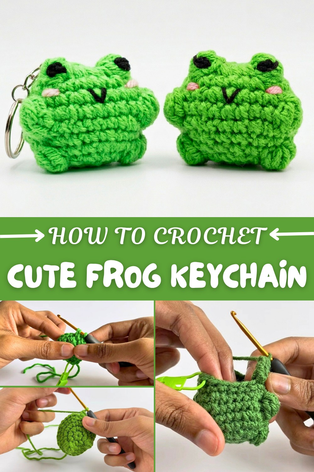 Cute Crochet Frog Keychain Pattern