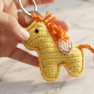Cute Crochet Horse Keychain Pattern 6