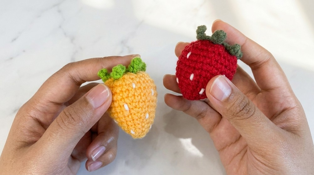 Cute Crochet Mini Strawberry Pattern 6