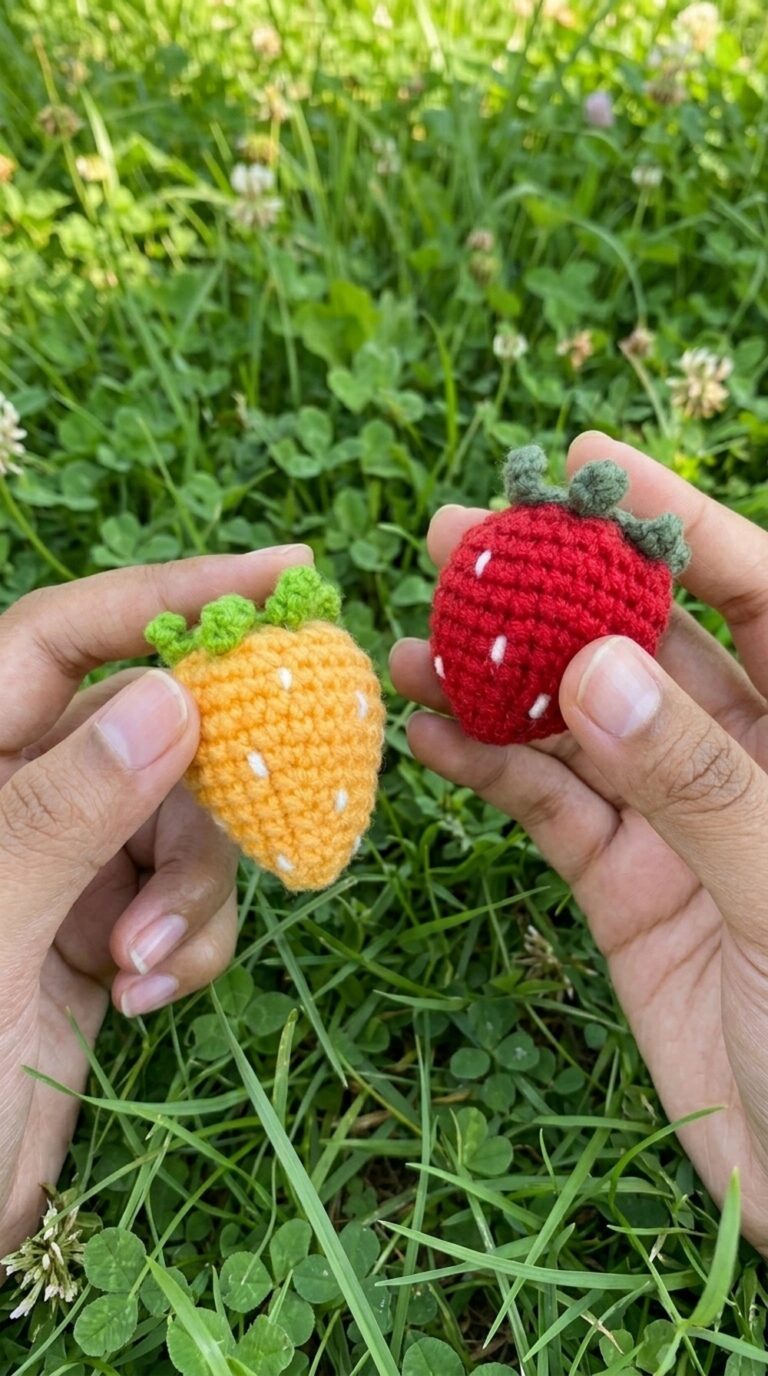 Cute Crochet Mini Strawberry Pattern 7