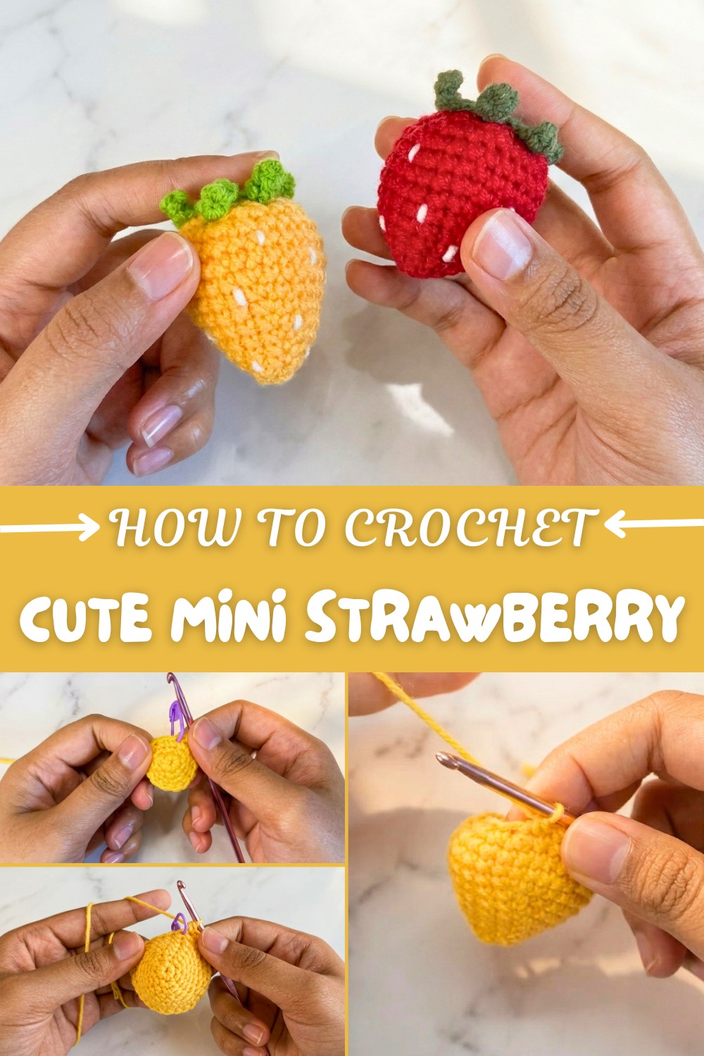 Cute Crochet Mini Strawberry Pattern