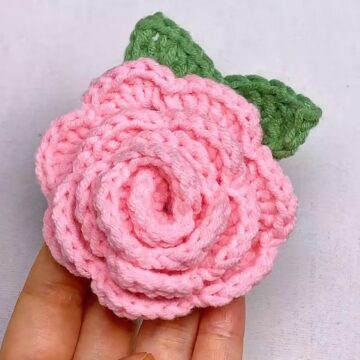 Easy Crochet Camellia Rose Pattern 7