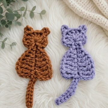 Easy Crochet Cat Applique Pattern 6