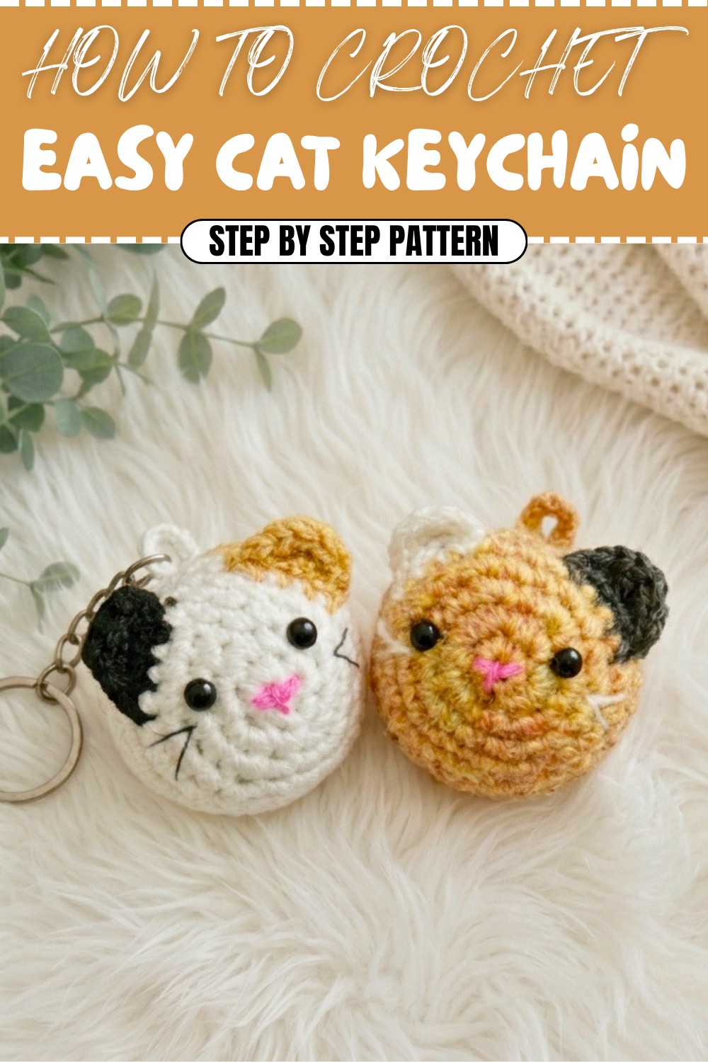 Easy Crochet Cat Keychain Pattern (1)