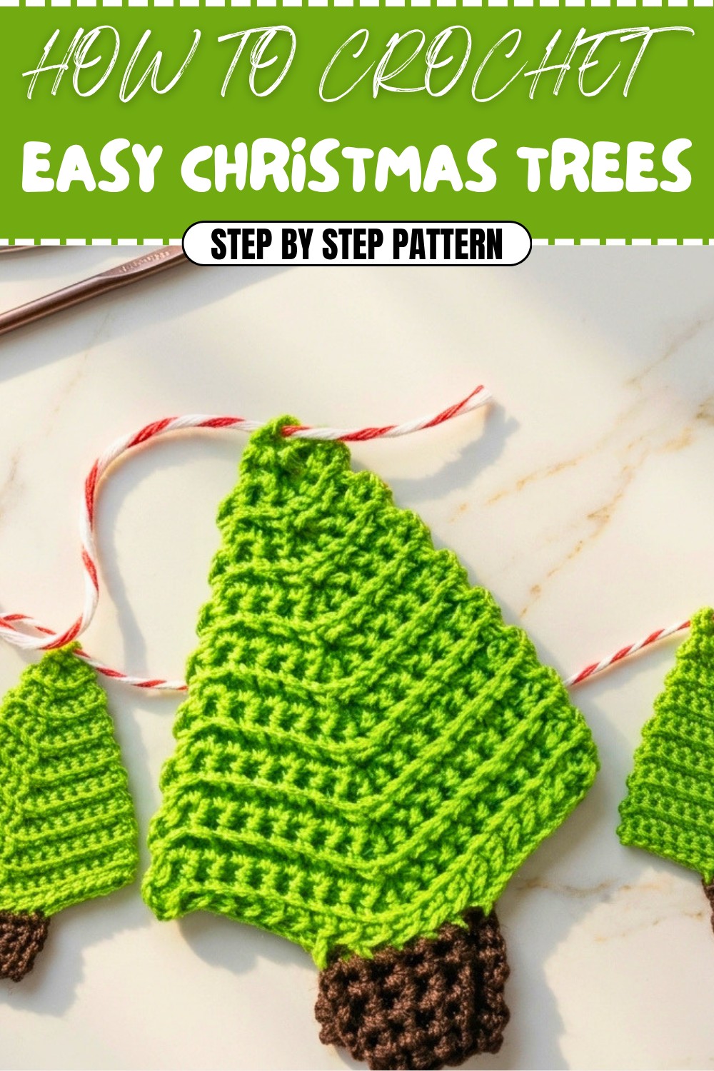 Easy Crochet Christmas Trees Pattern (1)