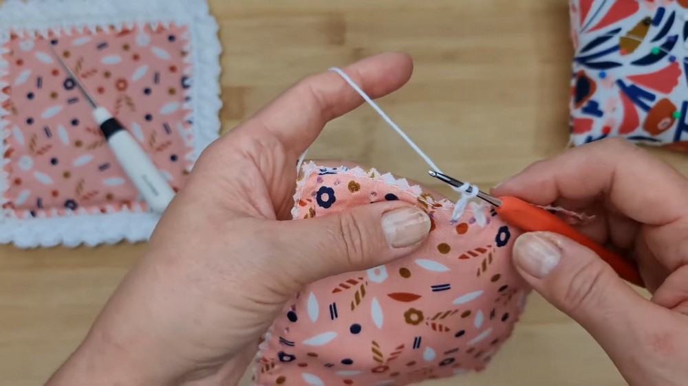 Easy Crochet Fabric Coaster Pattern 1