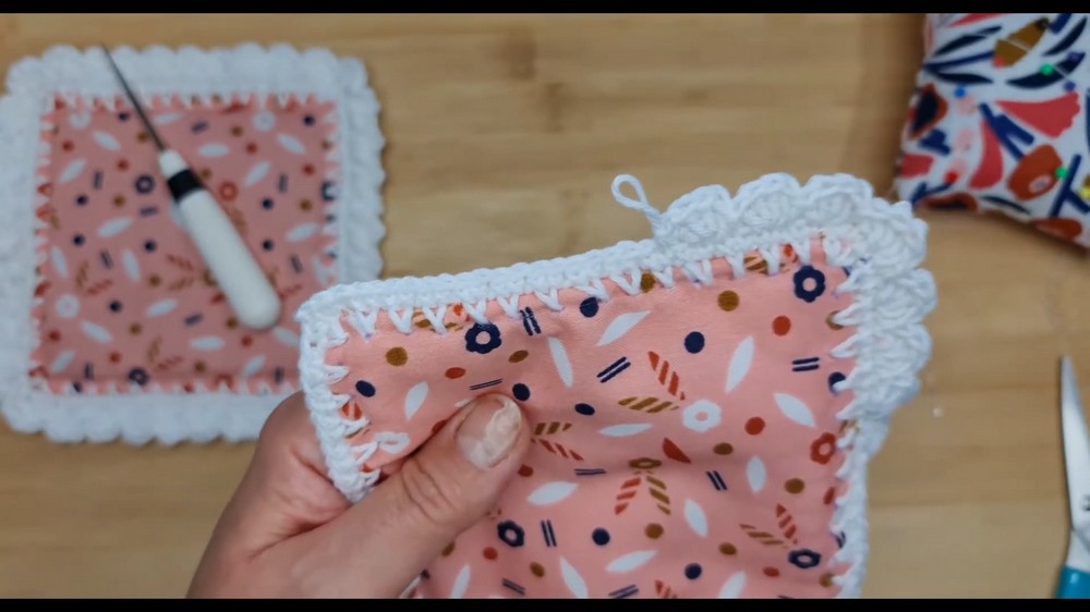 Easy Crochet Fabric Coaster Pattern 4