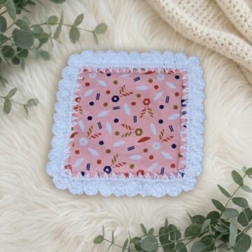 Easy Crochet Fabric Coaster Pattern 6