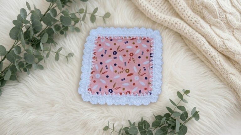 Easy Crochet Fabric Coaster Pattern 6