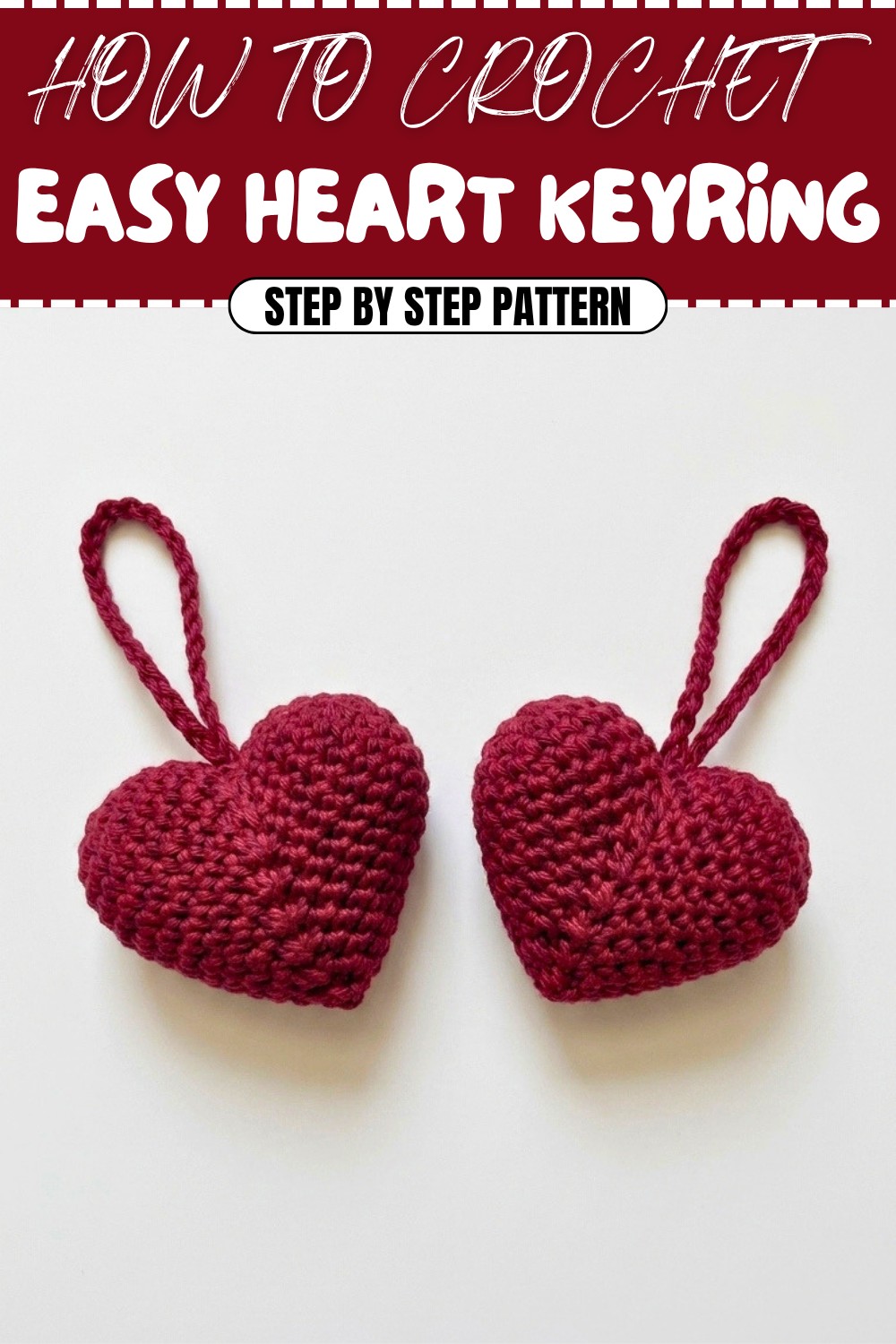 Easy Crochet Heart Keyring Pattern (1)