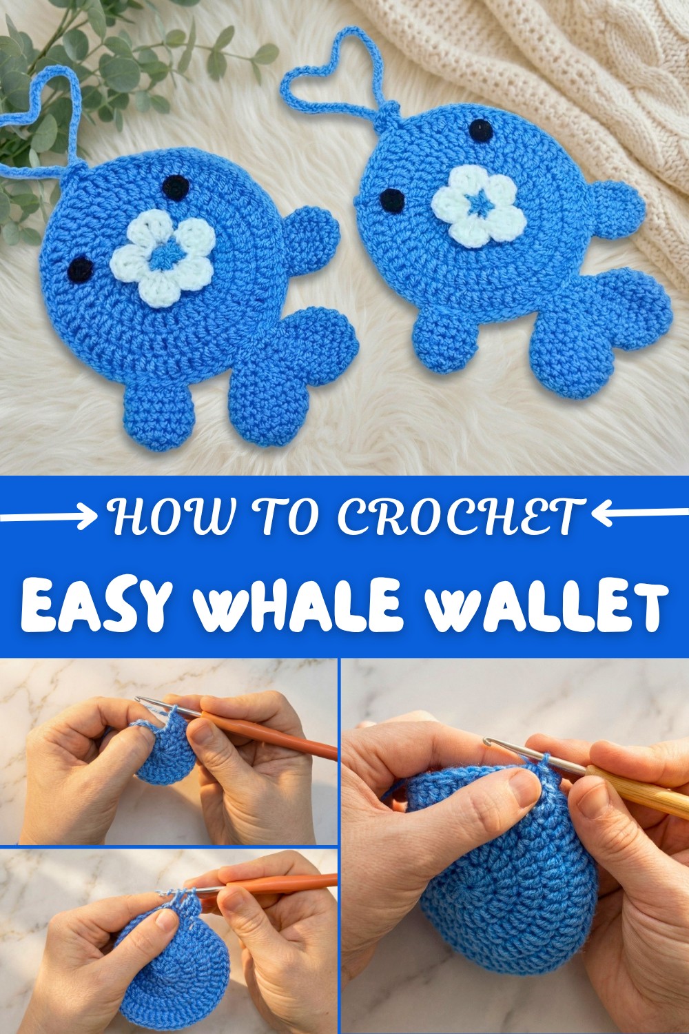 Easy Crochet Whale Wallet Pattern