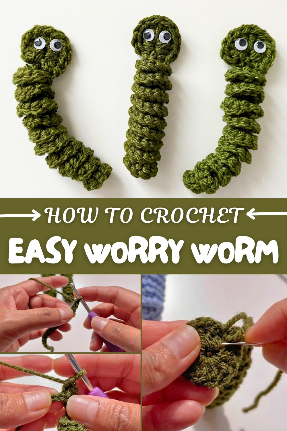 Easy Crochet Worry Worm Pattern