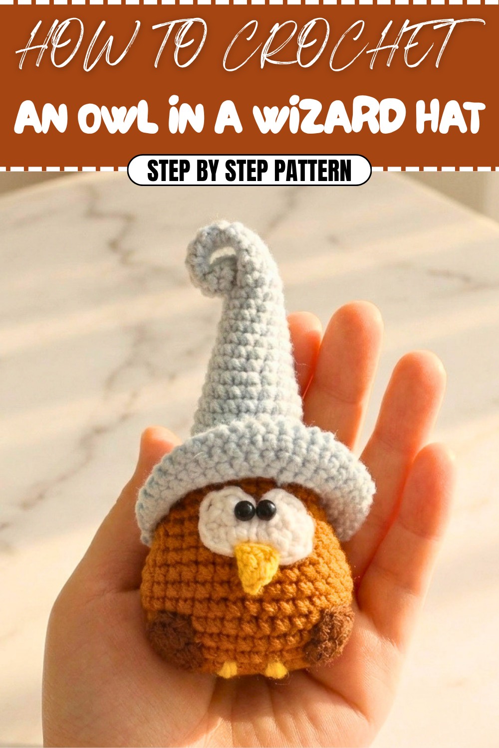 Free Crochet An Owl In A Wizard Hat Pattern