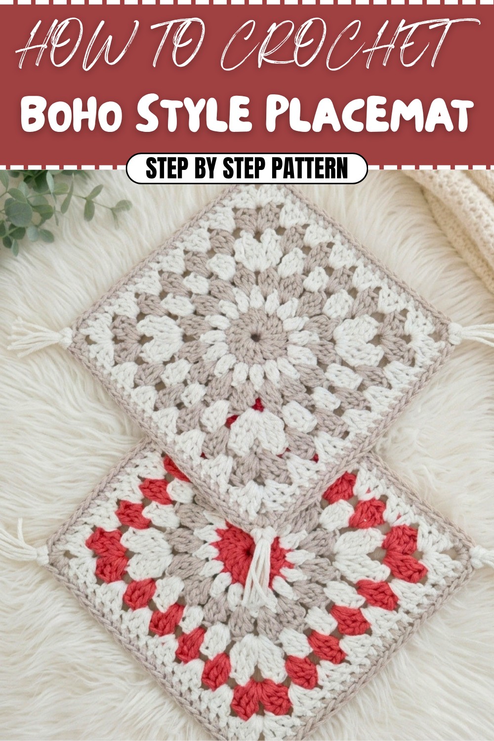 Free Crochet Boho Style Placemat Pattern