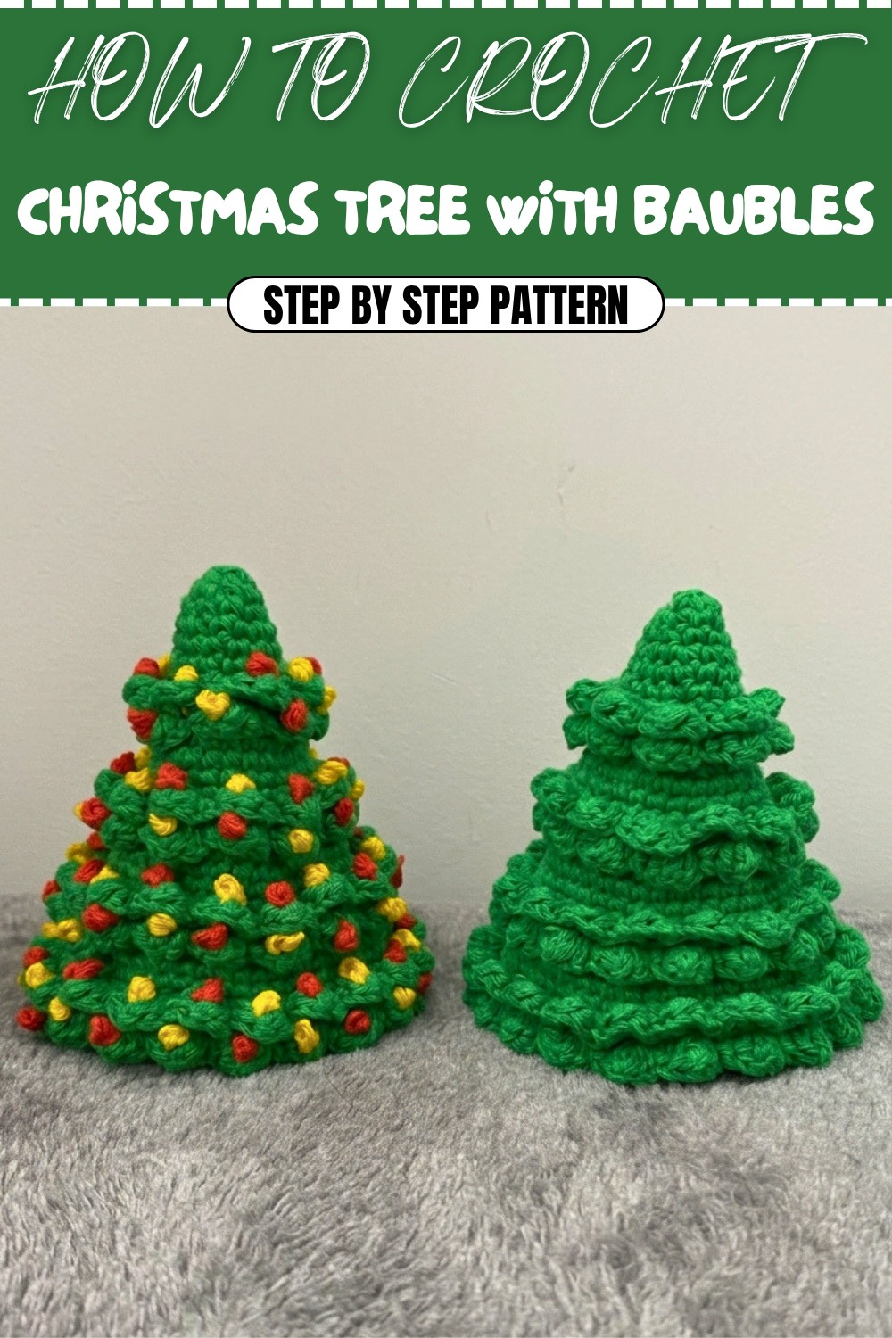 Free Crochet Christmas Tree With Baubles Pattern
